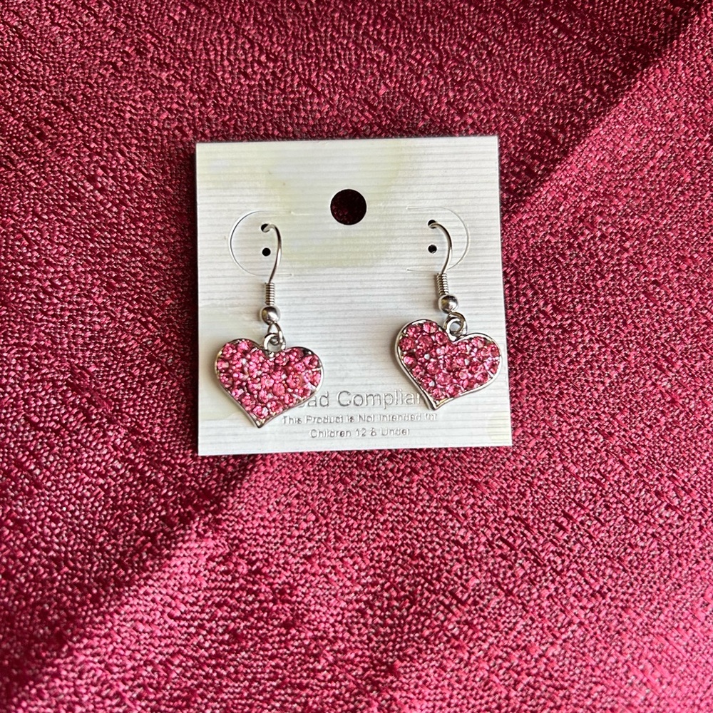 Pink Heart Earrings